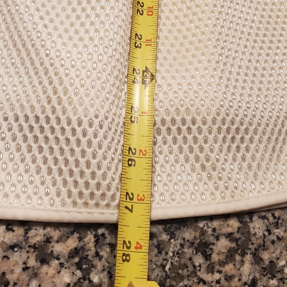 Monteau girls white dress, pearl rhinestone neck - Picture 5 of 5